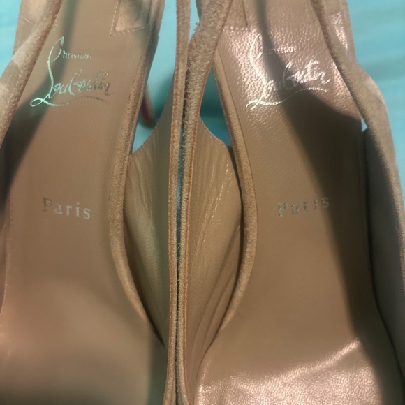 Beige slingback, Christian Louboutin shoes - Picture 6 of 7